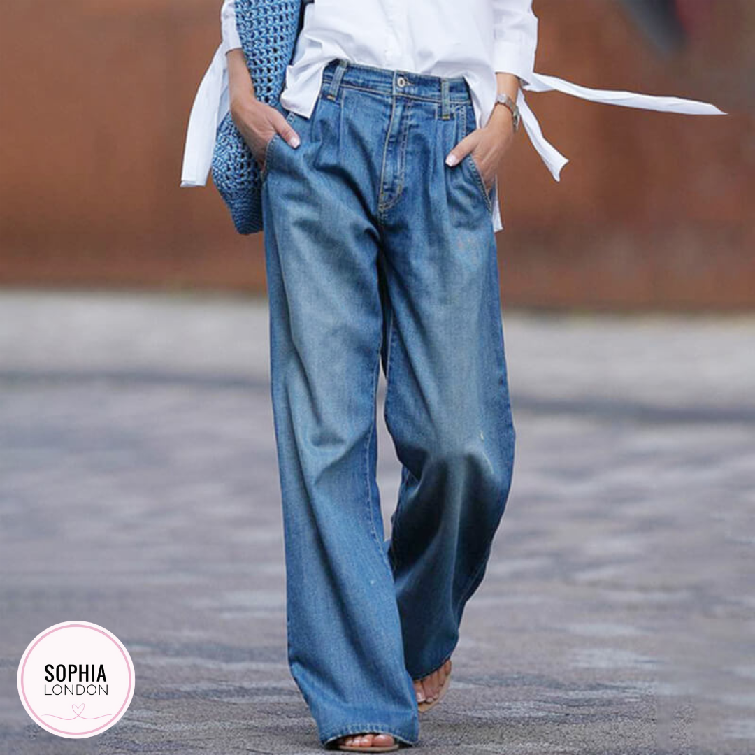 Mia - Retro Flared Trousers